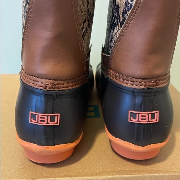 JBU Brown Python and Coral Women's Boots - Picture 6 of 10